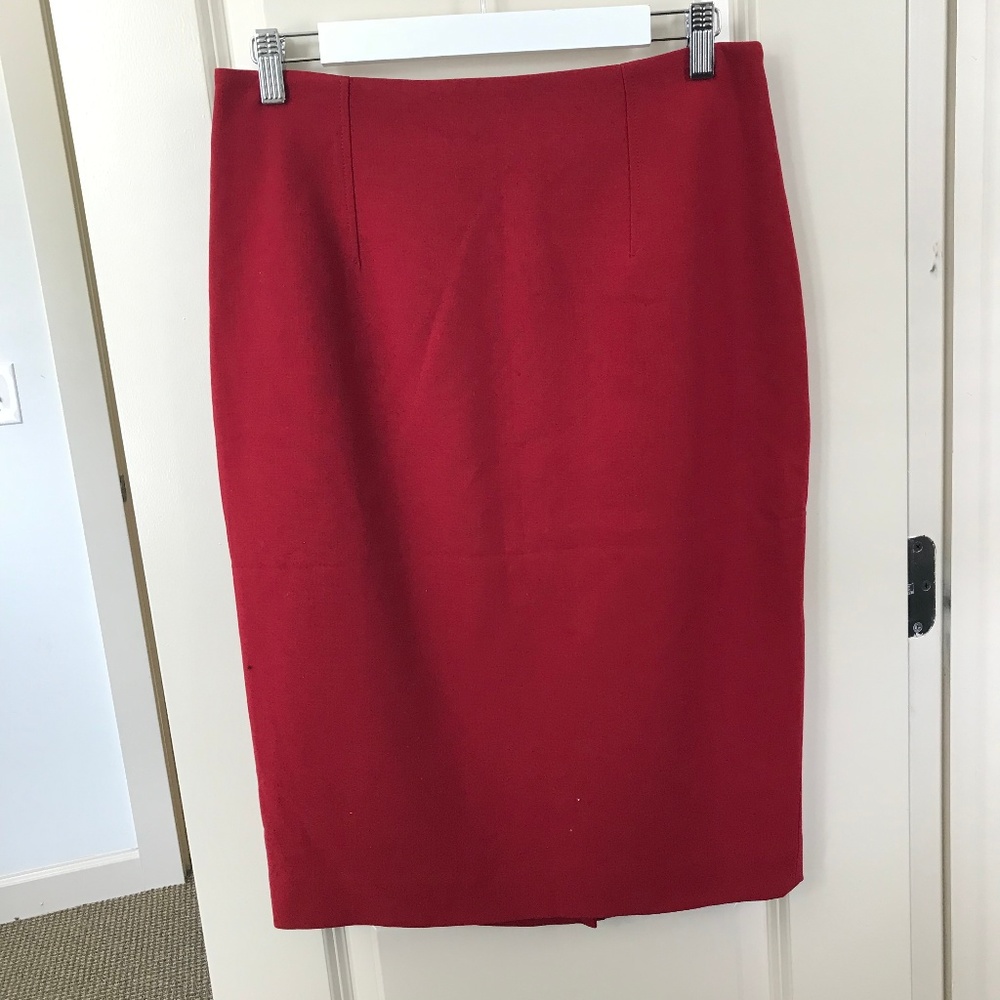 NWT Ann Taylor Red Pencil Skirt